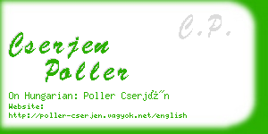 cserjen poller business card
